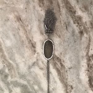 Silver rayne necklace with graphite stone